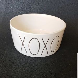 Rae Dunn XOXO Dog Bowl
